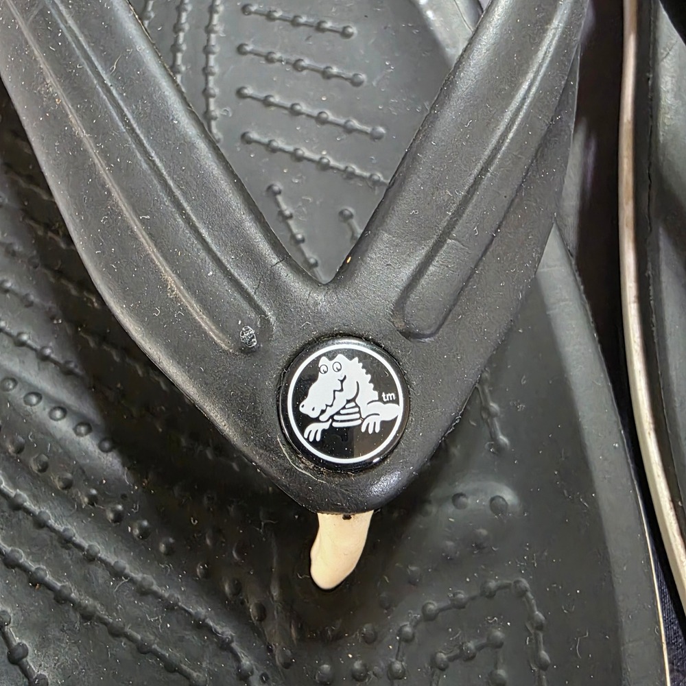 Crocs Classic Flip Flops Black White W8-M6 Casual Beachwear Sporty Unisex - Picture 5 of 10